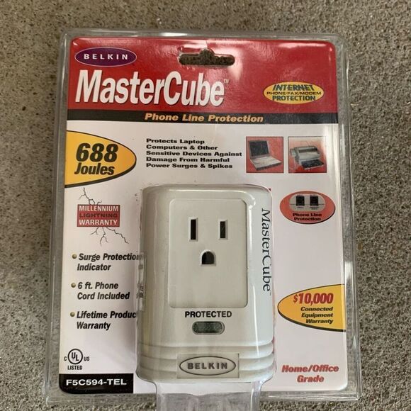 Belkin MasterCube 688 Joules Surge Protector F5C594-TEL *New* - Picture 1 of 4